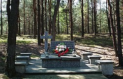 Memorial at the site of a German massacre of Poles in November 1939