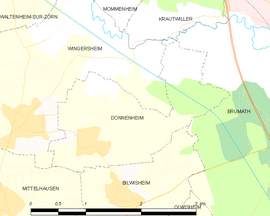 Mapa obce Donnenheim