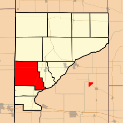 Location of Steuben Township in Warren County