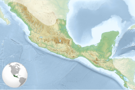 Location of the Maya Forest in eastern Mesoamerica