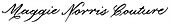 signature de Maggie Norris