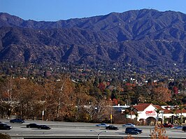 San Gabriel Mountains gezien vanuit Monrovia