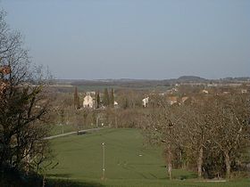 Vue sur le village de Monsaguel