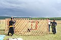 Pitching a yurt: starting with walls and door
