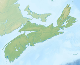 Map showing the location of Bras d'Or Lake Biosphere Reserve