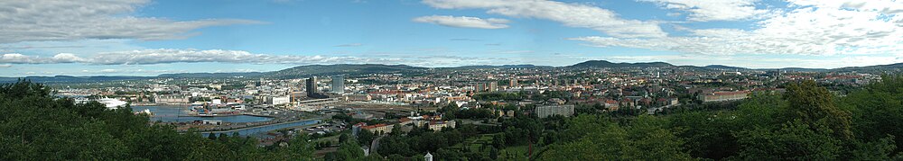 Panorama van de stad Oslo
