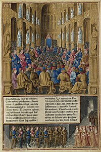 A painting of the Council of Clermont