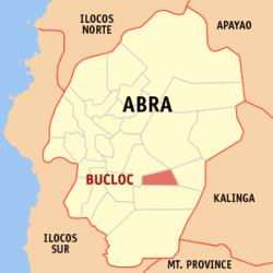 Mapa ning Abra ampong Bucloc ilage