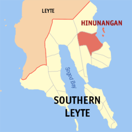 Hinunangan na Leyte do Sul Coordenadas : 10°24'N, 125°12'E