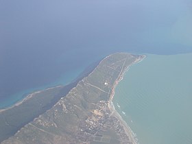 Vue aérienne du cap.