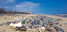 Plastic pollution at a beach near Accra, Ghana Plastic Pollution in Ghana.jpg