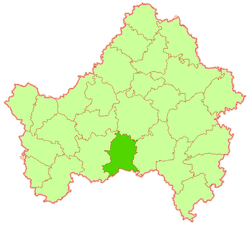 Пагарскі раён на мапе
