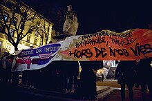 Banderole de la pride de nuit de Lyon