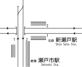 新瀬戸駅 構内配線略図