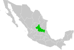 Lage des Bundesstaates San Luis Potosí