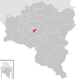 Poloha obce Sankt Anton im Montafon v okrese Bludenz (klikacia mapa)