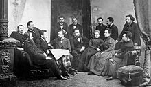 The editorial staff of Severnyi Kray in Yaroslavl, Russia in 1900 Severnyi krai.jpg