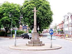 The Stone Cross war memorial, near the A4040