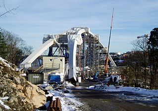 Brobågen på Kvarnholmen, februari 2015.