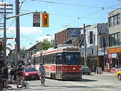 View of Trinity-Bellwoods from Bathurst Street and Queen Street West