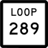 State Highway Loop 289 signo