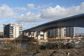 The A4055 road bridge over the River Ely.jpg