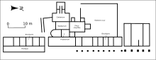 Plan d'ensemble du complexe thermal au IIe siècle.