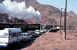 Provoz na trati v Pa-ta-lingu v roce 1979