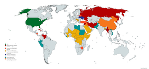 Страны, на которые США в той или иной форме наложили санкции