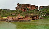 View of Bhutanatha temple in Badami during monsoon.jpg