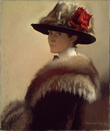 "Woman in a Fur Hat" by Gretchen Woodman Rogers, ca. 1915 Woman in a Fur Hat.jpg