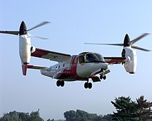 A Bell XV-15 prepares to land XV-15 N703NA USCG.jpg