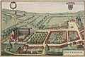 Neerstraete tussen Egmontkasteel en stadhuis in 1641