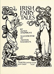 Title page of Irish Fairy Tales, illustrated by Arthur Rackham