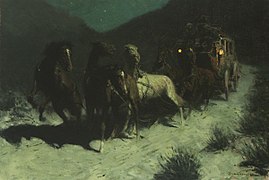 A Taint on the Wind by Frederic Remington, 1906, Oil on canvas