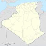 Тебесса. Карта розташування: Алжир