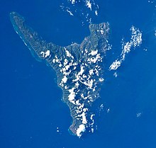 L'île d'Anjouan, vu de l'espace.