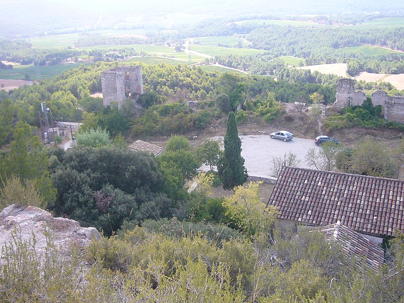 View of Santa Maria de Miralles, Anoia, Catalonia, from the castle; image from Wikimedia Commons
