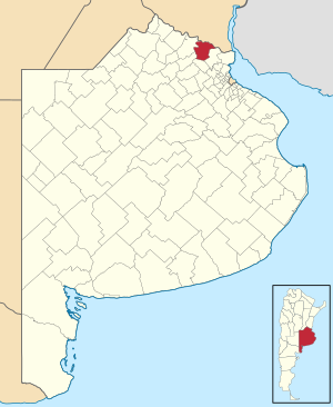 Муниципалитет Сарате на карте