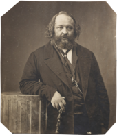 Mikhail Bakunin, an anarchist whom syndicalists viewed as an intellectual forerunner Bakunin.png