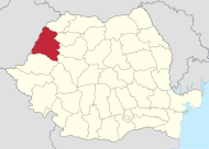 Pozicija Bihora na karti Rumunjske
