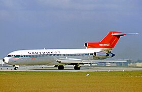 Un Boeing 727-200 de Northwest Orient Airlines, similaire à celui impliqué dans l'accident.