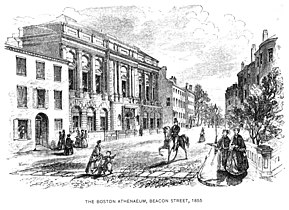 Boston Athenaeum, Beacon Street, c. 1855