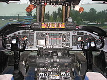 Cockpit of early C-141 on display at McChord AFB C-141 Starlifter Cockpit.JPG