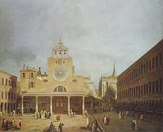 San Giacomo peint par Canaletto au XVIIIe siècle