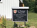 The chapel sign at St. Thomas' Silver Creek.