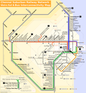 Пригородные поезда и автобусы Ченнаи map.png