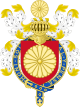 Coat of Arms of Japanese Emperor (Knight of the Garter Variant).svg