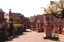 The main square in Collonges-la-Rouge