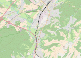 Spoorlijn Homburg - Einöd op de kaart